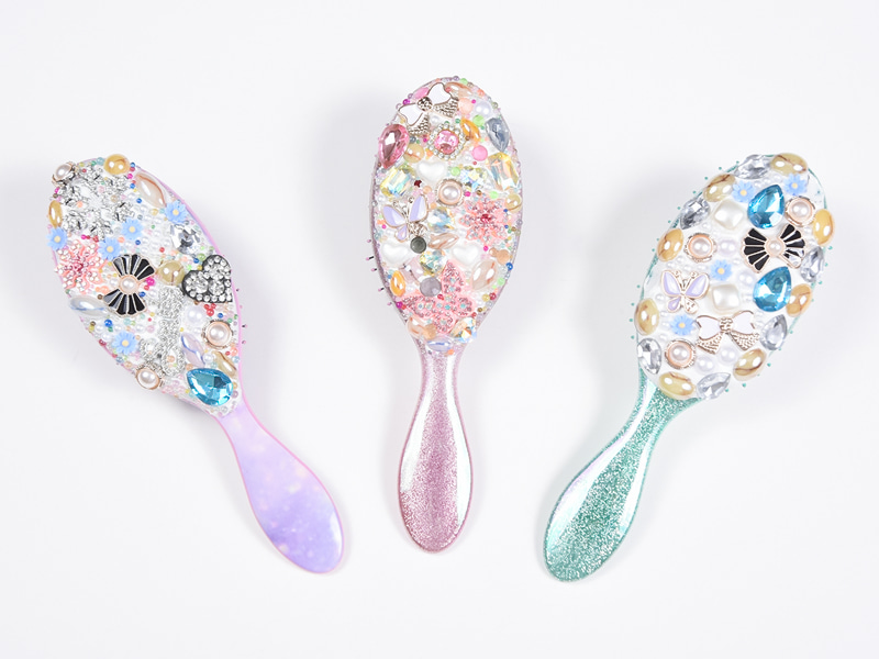 เครื่องประดับBling Oval Detanglingแปรงผม