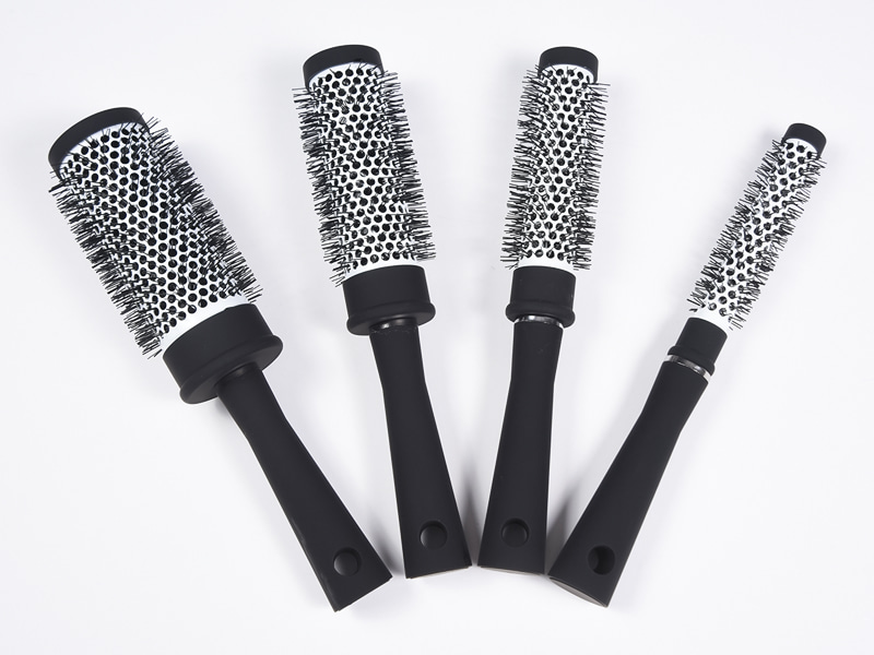 แปรงผมหลอดอลูมิเนียมเซรามิกความร้อนทรงกลม Salon Salon