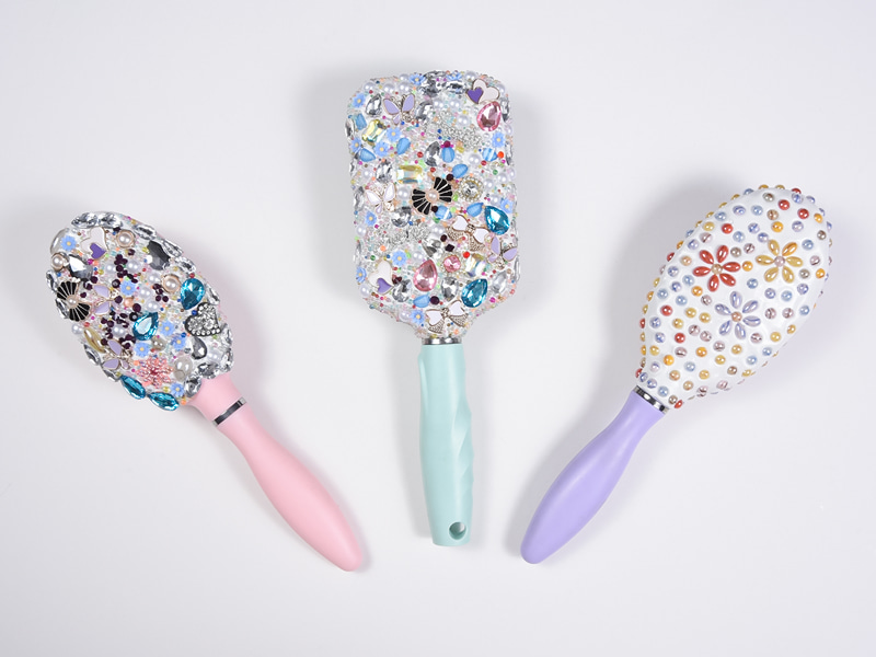 เครื่องประดับBling Oval Detanglingแปรงผม