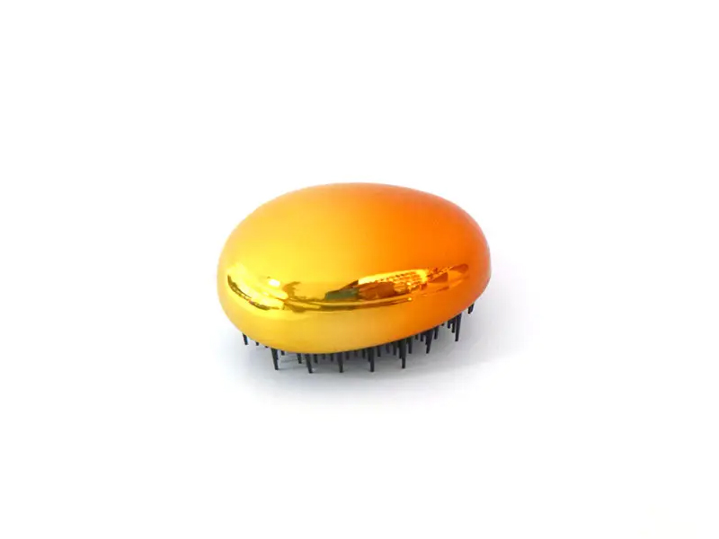 แปรงผมมินิ Detangling รูปไข่ Electroplated รูปไข่