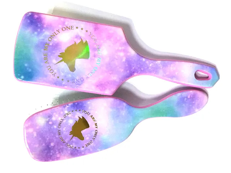 แปรงผมพลาสติกสีสันสดใสยูนิคอร์น Sparkle Unicorns