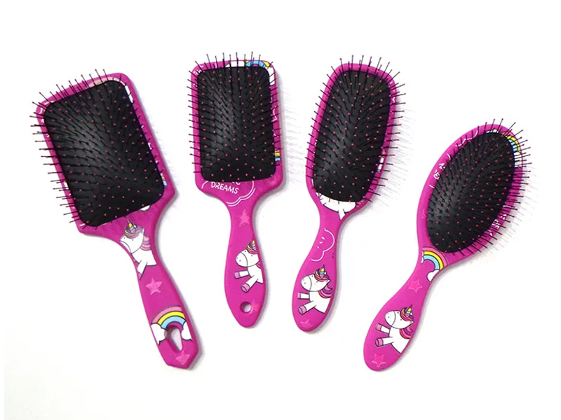 เด็กทารกขนาดเล็กสีดำ Pins Wet Mini Detangling แปรงผม