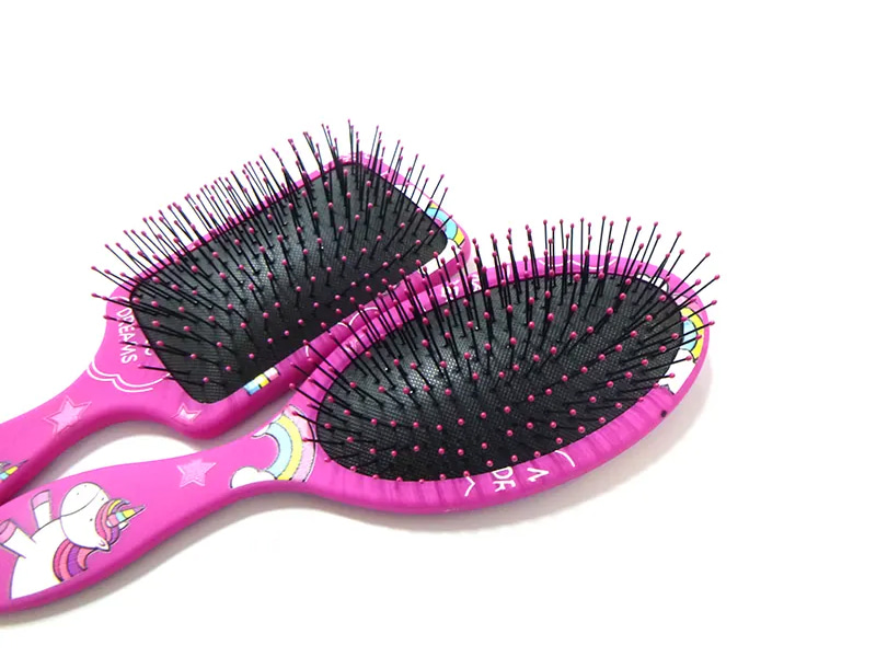 เด็กทารกขนาดเล็กสีดำ Pins Wet Mini Detangling แปรงผม