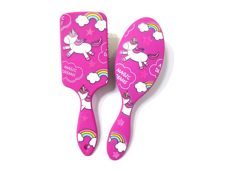 เด็กทารกขนาดเล็กสีดำ Pins Wet Mini Detangling แปรงผม