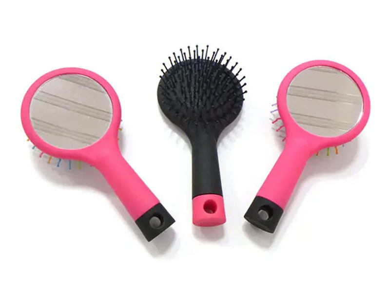 ผู้หญิงสายรุ้งสีดำ Ball TIP Soft Touch Detangling Cushion แปรงผม