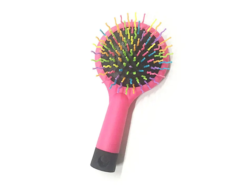 ผู้หญิงสายรุ้งสีดำ Ball TIP Soft Touch Detangling Cushion แปรงผม