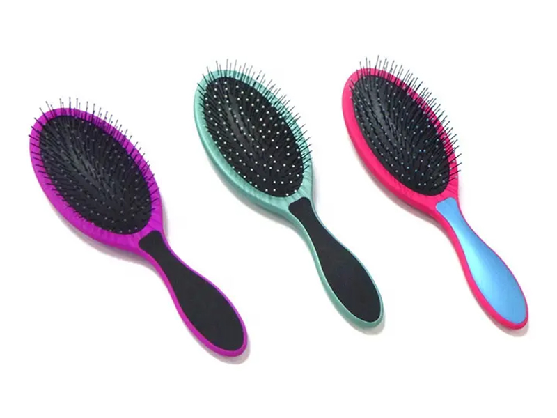 แปรงผม 360 Tangle Multi Color Oval Black Wave Denman