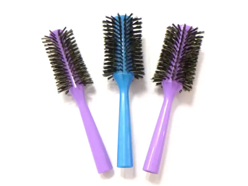 แปรงจัดแต่งทรงผมไนลอนสีสันสดใสและแปรงขนหมูป่า